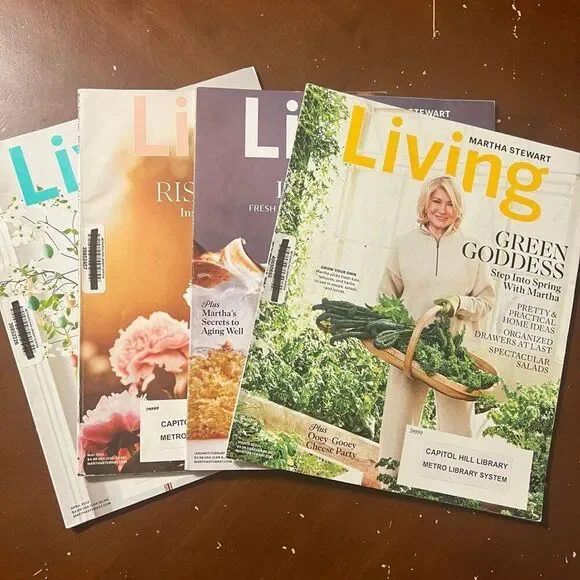 MARTHA STEWART Living Magazine Bundle Lot of 4 Spring Issues 2021 2022 Gardening - Picture 1 of 15